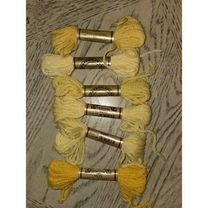 Paternayan Yarn Persian 100% Virgin Wool Yarn Lot New Needlepoint Yellow NOS